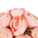 BUKIET 7 PIWONII sztuczne kwiaty do wazonu KOMPOZYCJA łososiowa 48 cm - obrazek 3