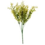 BUKIET 6 GAŁĄZEK BUKSZPANU 34 CM KOLOR ZIELONO ŻÓŁTY