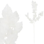 LIŚĆ KLONU SZTUCZNY DODATEK do wazonu biały 100 cm