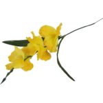 Sztuczny kwiat Gladiola w kolorze żółtym, 54 cm - obrazek 3