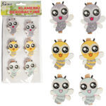 Klamerki drewniane spinacze mini z pszczółką 6 szt.