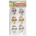 Klamerki drewniane spinacze mini z pszczółką 6 szt. - obrazek 2