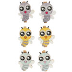 Klamerki drewniane spinacze mini z pszczółką 6 szt. - obrazek 3