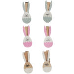 Klamerki drewniane spinacze mini z zajączkiem w 6 szt. II - obrazek 3