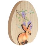 Drewniane JAJKO z dekoracją do postawienia 15 cm - obrazek 2