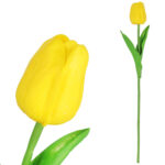 Tulipan Silikonowy Gumowy Tulipan Do Dekoracji Jak Żywy 32 cm żółty