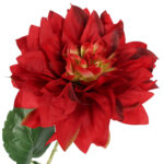 DALIA sztuczny kwiat do wazonu GEORGINIA czerwona 64 cm - obrazek 3