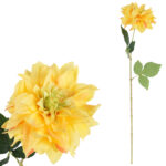 DALIA sztuczny kwiat do wazonu GEORGINIA żółta 64 cm