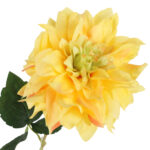 DALIA sztuczny kwiat do wazonu GEORGINIA żółta 64 cm - obrazek 3