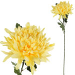 CHRYZANTEMA sztuczny kwiat do wazonu żółta 68 cm