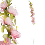 Gałązka kwiatów owocowych - wiśnia 76 cm różowa
