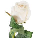 RÓŻA sztuczny kwiat do wazonu biała 52 cm - obrazek 3