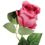 RÓŻA sztuczny kwiat do wazonu biała 52 cm - obrazek 3