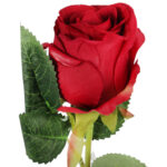RÓŻA sztuczny kwiat do wazonu czerwona 52 cm - obrazek 3