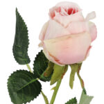 RÓŻA sztuczny kwiat do wazonu kremowa 52 cm - obrazek 3