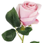 RÓŻA sztuczny kwiat do wazonu jasno-różowa 52 cm - obrazek 3