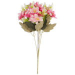 BUKIET ŻONKILI Z DODATKAMI sztuczne kwiaty do wazonu KOMPOZYCJA różowa 36 cm - obrazek 2