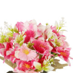 BUKIET ŻONKILI Z DODATKAMI sztuczne kwiaty do wazonu KOMPOZYCJA różowa 36 cm - obrazek 3