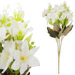 BUKIET ŻONKILI Z DODATKAMI sztuczne kwiaty do wazonu KOMPOZYCJA biała 36 cm