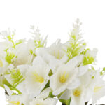 BUKIET ŻONKILI Z DODATKAMI sztuczne kwiaty do wazonu KOMPOZYCJA biała 36 cm - obrazek 3