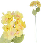 HORTENSJA KWIAT SZTUCZNY do wazonu żółta 72 cm