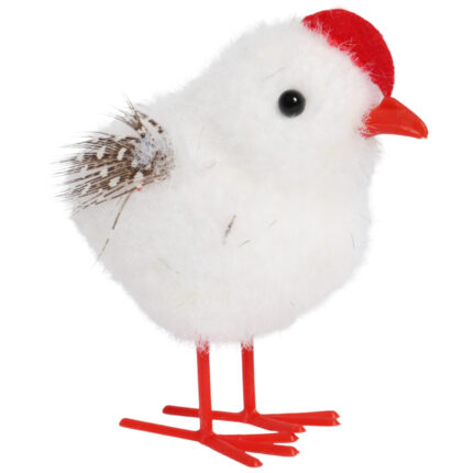 KURCZAK 8CM KURCZACZEK WIELKANOCNY BIAŁO BRĄZOWY KACZUSZKA KURKA