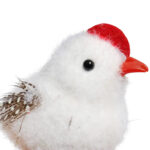 KURCZAK 8CM KURCZACZEK WIELKANOCNY BIAŁO BRĄZOWY KACZUSZKA KURKA - obrazek 2