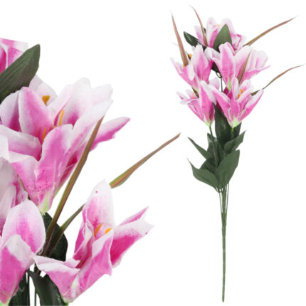 BUKIET 9 LILII fioletowy 57 cm