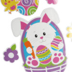 Naklejki wielkanocne na okno, samoprzylepne, kolorowe 28x37 cm. - obrazek 2