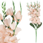 BUKIET 5 GAŁĄZEK MIECZYKÓW łososiowy GLADIOLA 67 cm