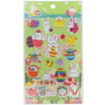 Naklejki wielkanocne na okno, samoprzylepne, kolorowe 18×10 cm.