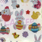 Naklejki wielkanocne na okno, samoprzylepne, kolorowe 18×10 cm. - obrazek 2