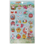 Naklejki wielkanocne na okno, samoprzylepne, kolorowe 18×10 cm/2