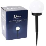 Solarne Oświetlenie Ogrodowe w Kształcie Kuli na Słupku z Czujnikiem Zmierzchu