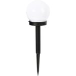 Solarne Oświetlenie Ogrodowe w Kształcie Kuli na Słupku z Czujnikiem Zmierzchu - obrazek 2