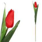 TULIPAN KWIAT SZTUCZNY do wazonu czerwony 40 cm