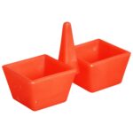 POJEMNIK NA MASŁO I CHRZAN DO KOSZYCZKA POMARAŃCZOWY - obrazek 2