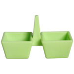 POJEMNIK NA MASŁO I CHRZAN DO KOSZYCZKA ZIELONY