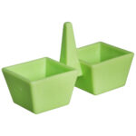 POJEMNIK NA MASŁO I CHRZAN DO KOSZYCZKA ZIELONY - obrazek 2