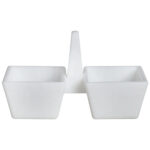 POJEMNIK NA MASŁO I CHRZAN DO KOSZYCZKA BIAŁY