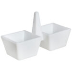 POJEMNIK NA MASŁO I CHRZAN DO KOSZYCZKA BIAŁY - obrazek 2