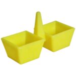 POJEMNIK NA MASŁO I CHRZAN DO KOSZYCZKA ŻÓŁTY - obrazek 2