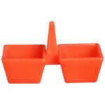 POJEMNIK NA MASŁO I CHRZAN DO KOSZYCZKA POMARAŃCZOWY