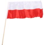 Mała flaga Polski na kijku