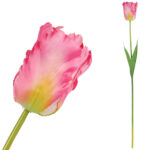 TULIPAN KWIAT SZTUCZNY do wazonu różowy 56 cm