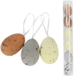 JAJKA PLASTIKOWE NAKRAPIANE PISANKI JAJKO ZAWIESZKA 6 SZT