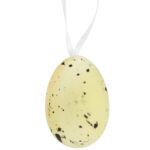 JAJKA PLASTIKOWE NAKRAPIANE PISANKI JAJKO ZAWIESZKA 6 SZT żólte - obrazek 3