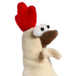 KOGUT OZDOBA Z MATERIAŁU KOGUT FOLKLOR WIELKANOC BRĄZOWY 25 CM - obrazek 2