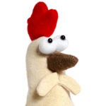 KOGUT OZDOBA Z MATERIAŁU KOGUT FOLKLOR WIELKANOC ZIELONY 25 CM - obrazek 2