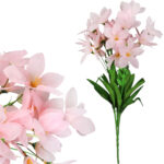 BUKIET JAŚMINU Z DODATKAMI sztuczne kwiaty do wazonu KOMPOZYCJA jasno-różowa 40 cm